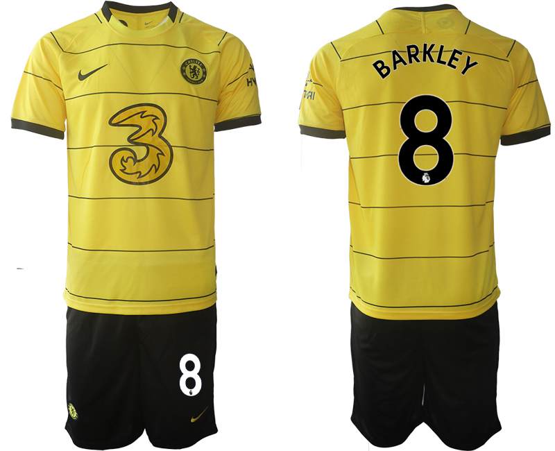 Men 2021-2022 Club Chelsea away yellow #8 Soccer Jersey->chelsea jersey->Soccer Club Jersey